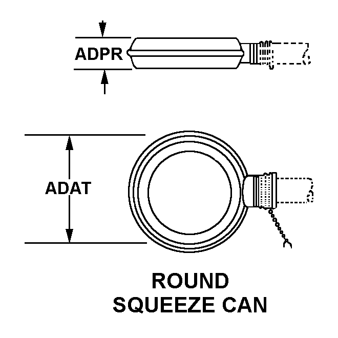 ROUND SQUEEZE CAN style nsn 4930-00-987-9980