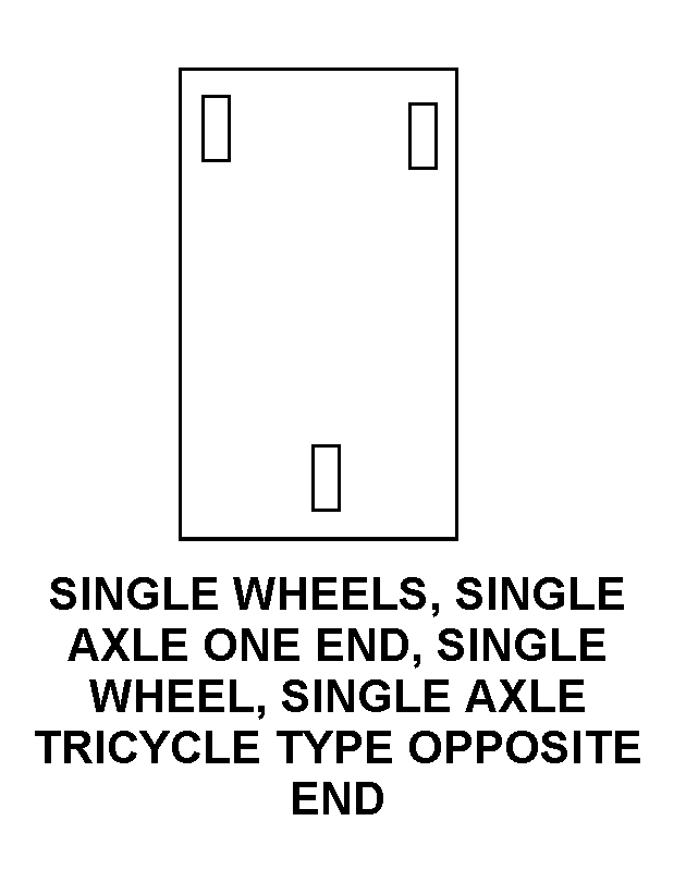 SINGLE WHEELS, SINGLE AXLE ONE END, SINGLE WHEEL, SINGLE AXLE TRICYCLE TYPE OPPOSITE END style nsn 4920-00-930-6320