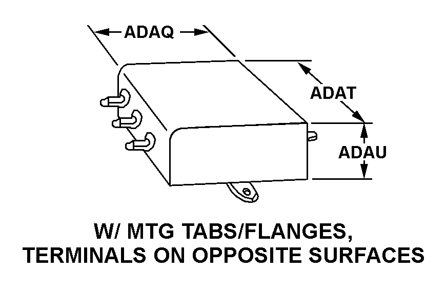 W/MTG TABS/FLANGES, TERMINALS ON OPPOSITE SURFACES style nsn 5910-01-450-7462