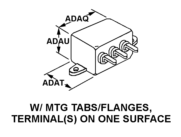 W/MTG TABS/FLANGES, TERMINAL(S) ON ONE SURFACE style nsn 5910-00-001-3093