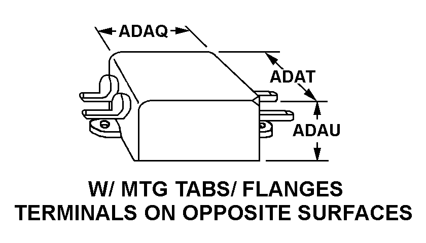 W/MTG TABS/FLANGES TERMINALS ON OPPOSITE SURFACES style nsn 5910-01-386-0125