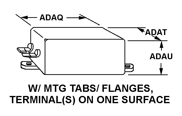 W/MTG TABS/FLANGES, TERMINAL(S) ON ONE SURFACE style nsn 5910-00-001-3093