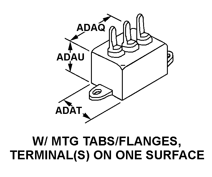 W/MTG TABS/FLANGES, TERMINAL(S) ON ONE SURFACE style nsn 5910-00-591-1494