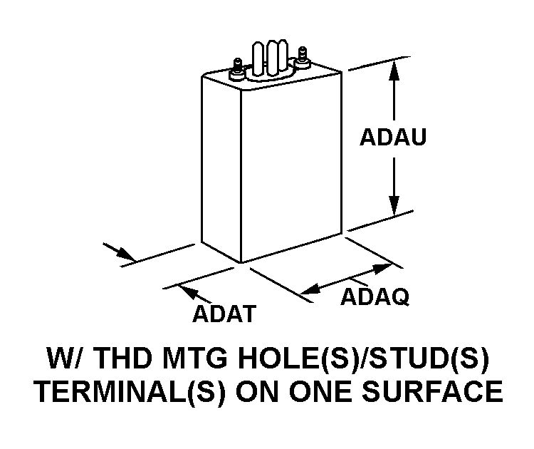 W/THD MTG HOLE(S)/STUD(S) TERMINAL(S) ON ONE SURFACE style nsn 5910-01-322-0827