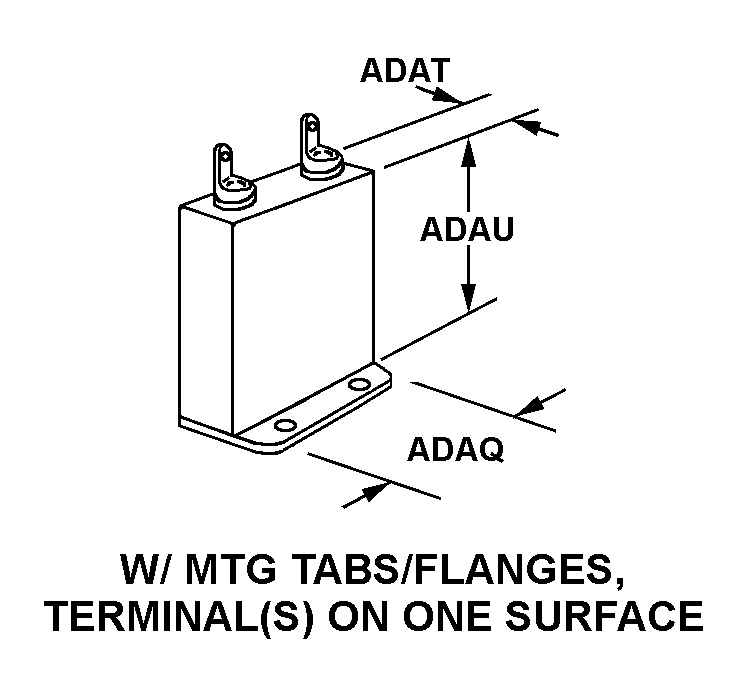 W/MTG TABS/FLANGES, TERMINAL(S) ON ONE SURFACE style nsn 5910-00-118-8149