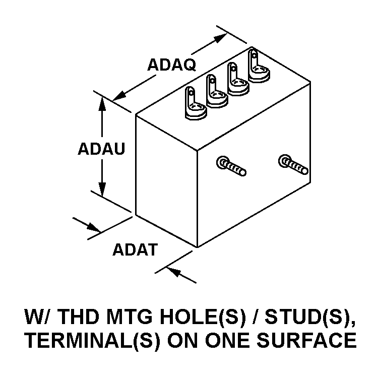 W/THD MTG HOLE(S)/STUD(S), TERMINAL(S) ON ONE SURFACE style nsn 5910-01-571-7281