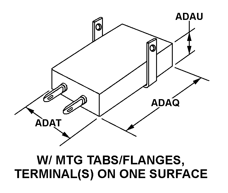 W/MTG TABS/FLANGES, TERMINAL(S) ON ONE SURFACE style nsn 5910-00-066-9136
