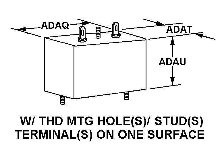 W/THD MTG HOLE(S)/STUD(S) TERMINAL(S) ON ONE SURFACE style nsn 5910-00-683-3584