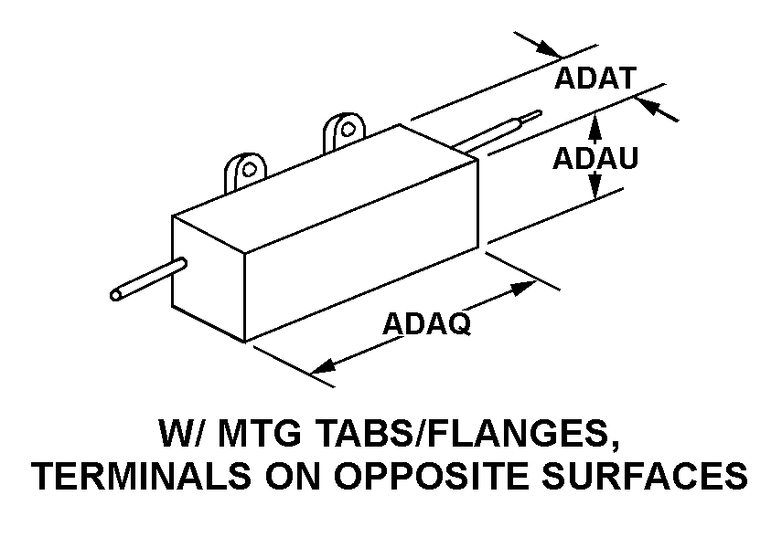 W/MTG TABS/FLANGES, TERMINALS ON OPPOSITE SURFACES style nsn 5910-01-451-1672