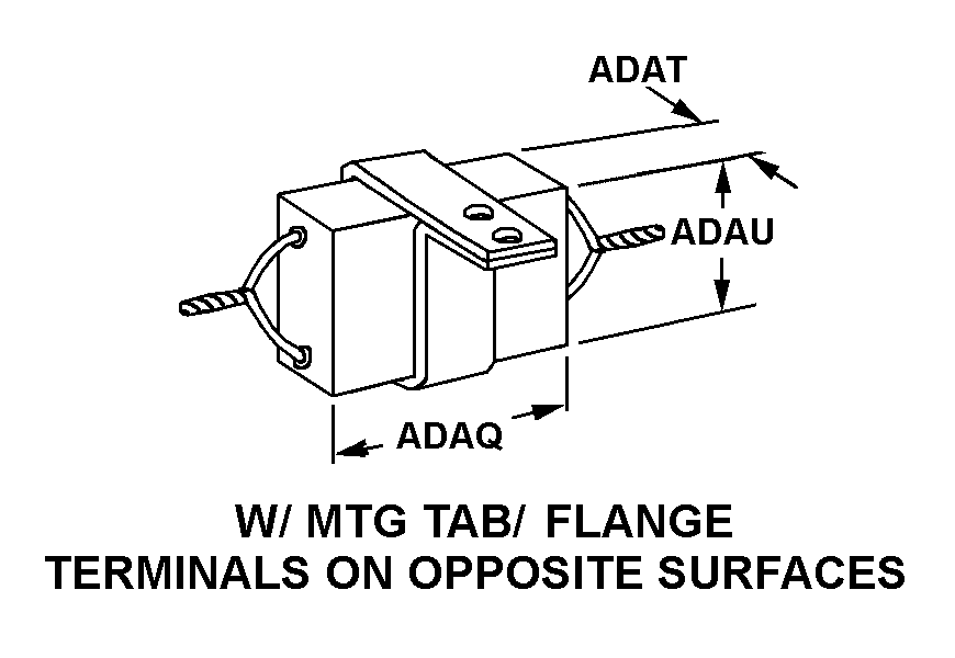 W/MTG TAB/FLANGE, TERMINALS ON OPPOSITE SURFACE style nsn 5910-00-783-7825