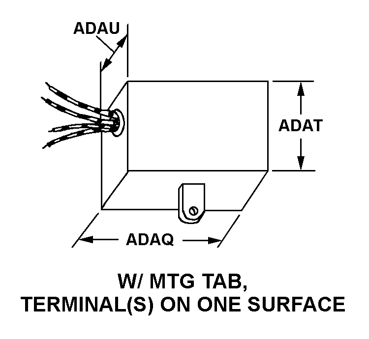 W/MTG TAB, TERMINAL(S) ON ONE SURFACE style nsn 5910-00-958-0017