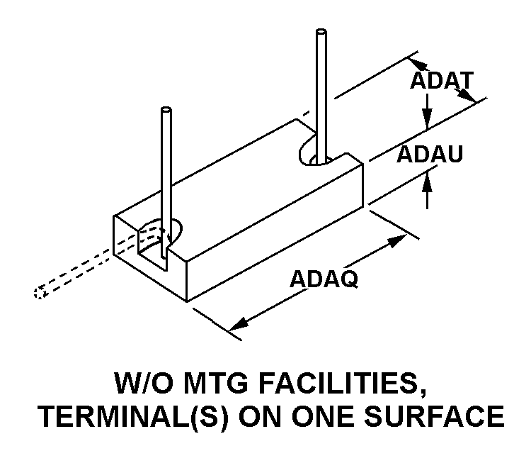 W/O MTG FACILITIES, TERMINAL(S) ON ONE SURFACE style nsn 5910-00-001-3061