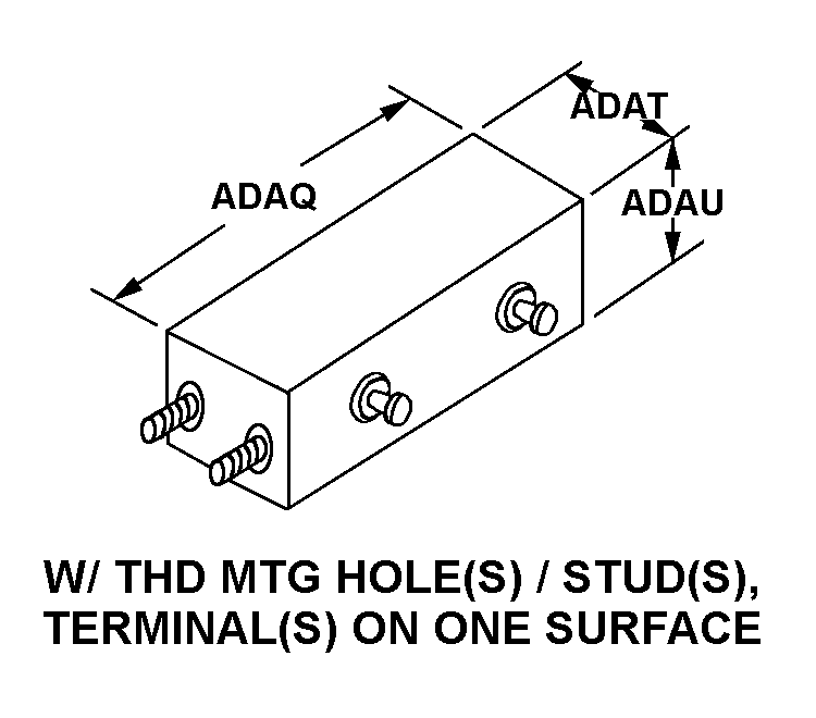 W/THD HOLE(S)/STUD(S), TERMINAL(S) ON ONE SURFACE style nsn 5910-00-951-5809