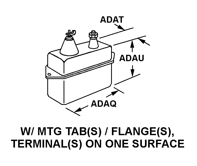 W/MTG TAB(S)/FLANGE(S), TERMINAL(S) ON ONE SURFACE style nsn 5910-01-261-5620