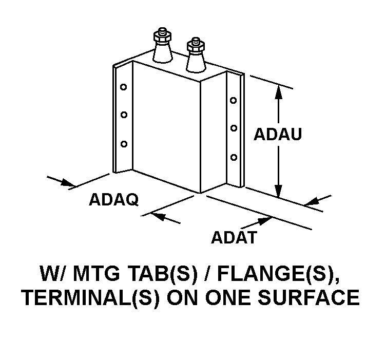 W/MTG TAB(S)/FLANGE(S), TERMINAL(S) ON ONE SURFACE style nsn 5910-00-243-6135
