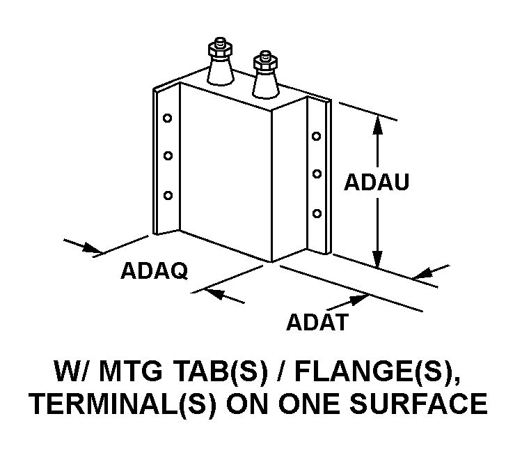 W/MTG TAB(S)/FLANGE(S), TERMINAL(S) ON ONE SURFACE style nsn 5910-01-261-5620