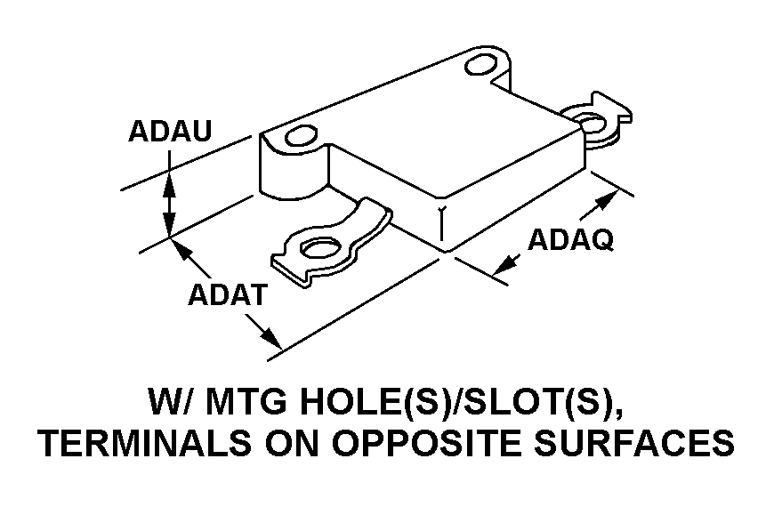 W/MTG HOLE(S)/SLOT(S), TERMINALS ON OPPOSITE SURFACES style nsn 5910-00-612-6829