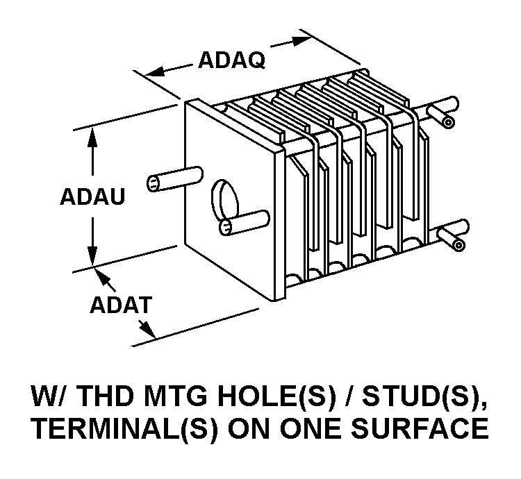 W/THD MTG HOLE(S)/STUD(S), TERMINAL(S) ON ONE SURFACE style nsn 5910-00-666-8301