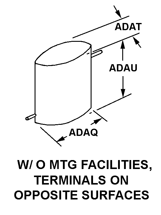 W/O MTG FACILITIES, TERMINALS ON OPPOSITE SURFACES style nsn 5910-01-045-8691