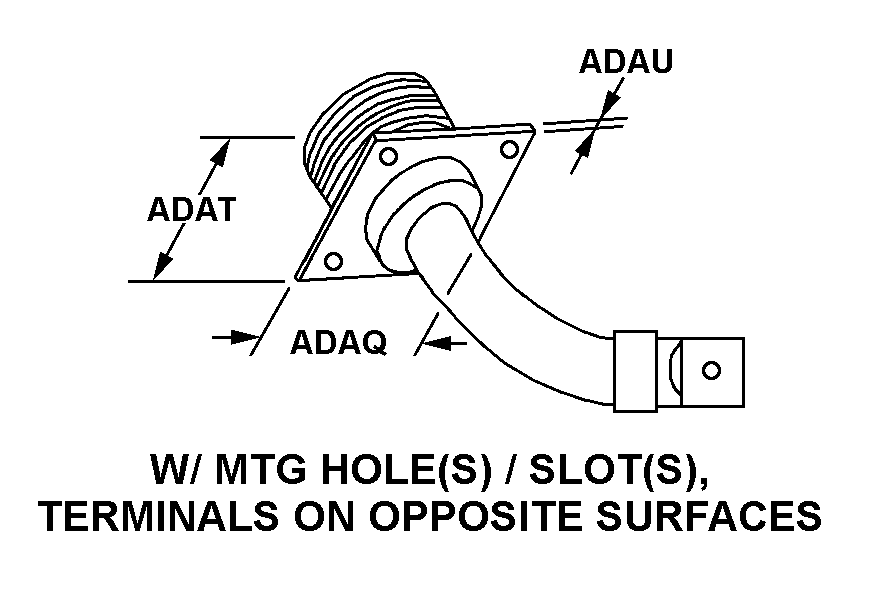 W/MTG HOLE(S)/SLOT(S), TERMINALS ON OPPOSITE SURFACES style nsn 5910-01-521-1461