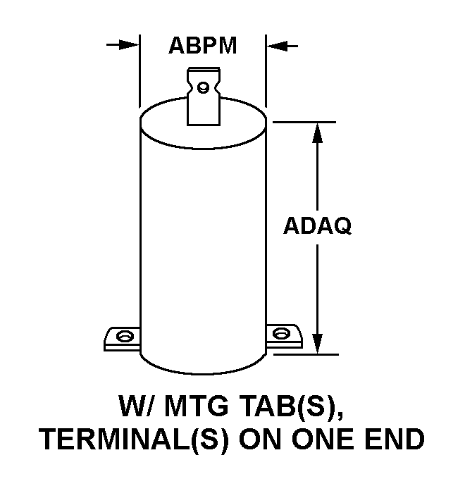 W/MTG TAB(S), TERMINAL(S) ON ONE END style nsn 5910-01-077-8368