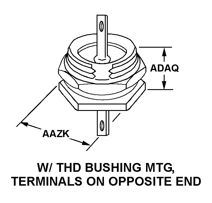 W/THD BUSHING MTG, TERMINALS ON OPPOSITE END style nsn 5910-01-254-6091