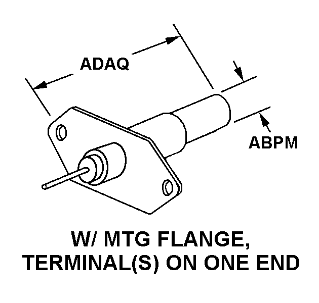 W/MTG FLANGE, TERMINAL(S) ON ONE END style nsn 5910-00-196-4720
