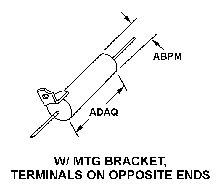 W/MTG BRACKET, TERMINALS ON OPPOSITE ENDS style nsn 5910-01-005-6373