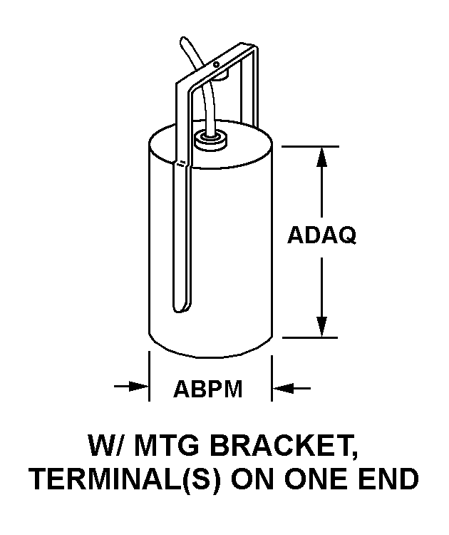 W/MTG BRACKET, TERMINAL(S) ON ONE END style nsn 5910-00-112-3427