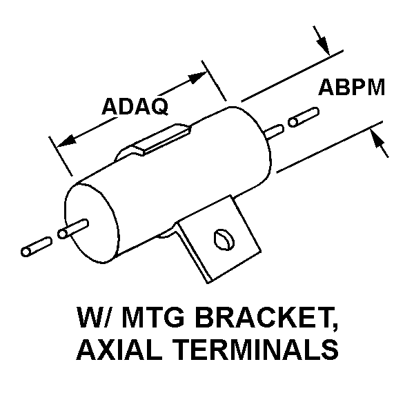 W/MTG BRACKET, AXIAL TERMINALS style nsn 5910-00-829-6877