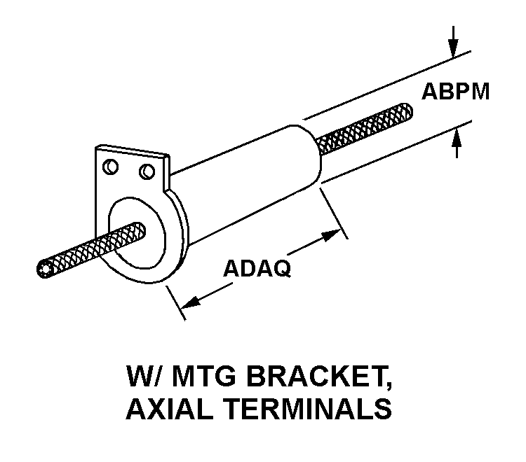W/MTG BRACKET, AXIAL TERMINALS style nsn 5910-00-436-1064