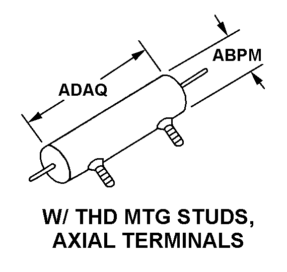 W/THD MTG STUDS, AXIAL TERMINALS style nsn 5910-01-243-9174