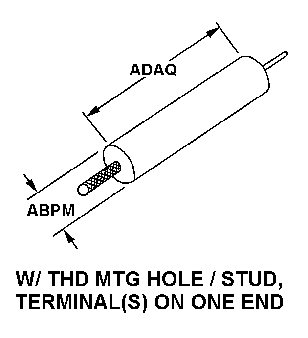 W/THD MTG HOLE/STUD, TERMINAL(S) ON ONE END style nsn 5910-00-755-9699
