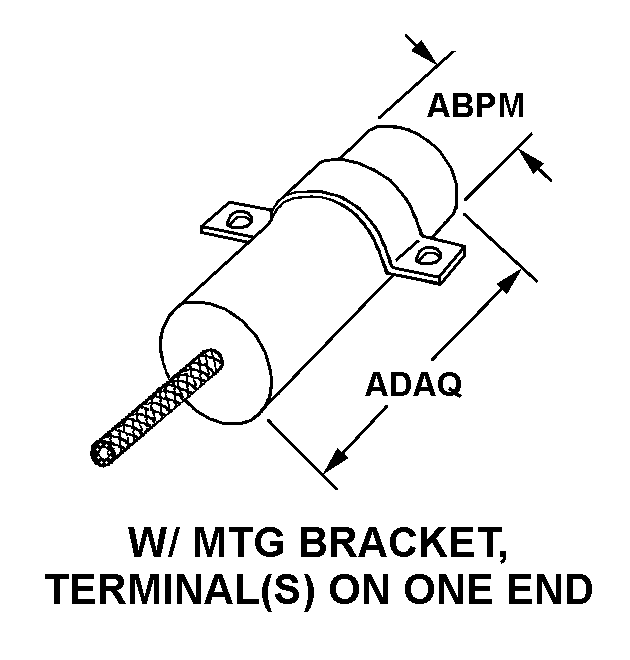 W/MTG BRACKET, TERMINAL(S) ON ONE END style nsn 5910-01-236-0253
