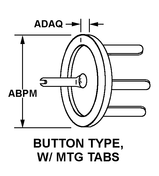 BUTTON TYPE, W/MTG TABS style nsn 5910-00-434-8687