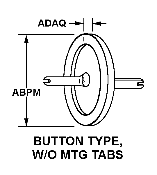 BUTTON TYPE, W/O MTG TABS style nsn 5910-01-625-7758