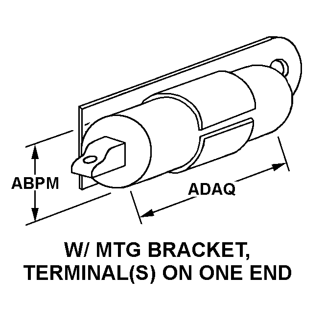 W/MTG BRACKET, TERMINAL(S) ON ONE END style nsn 5910-00-349-0325