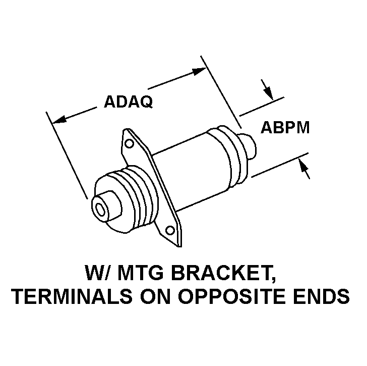 W/MTG BRACKET, TERMINALS ON OPPOSITE ENDS style nsn 5910-01-005-6373