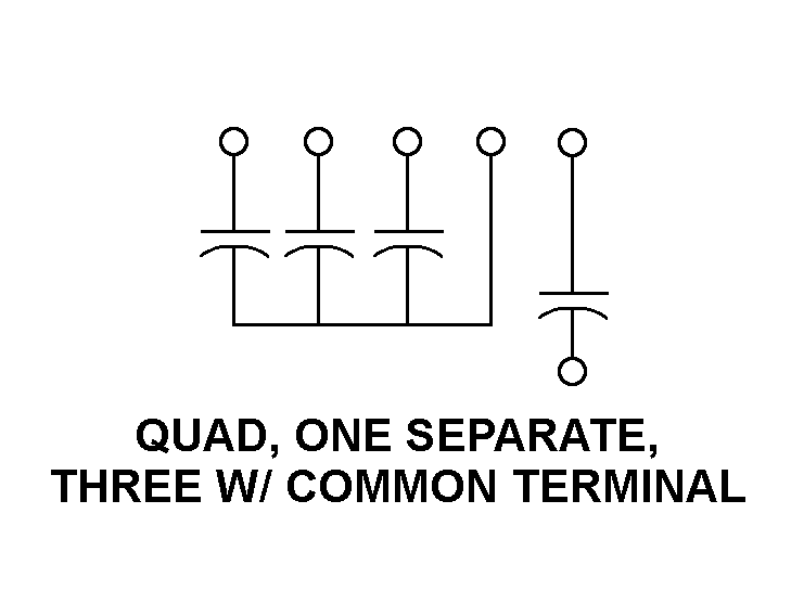 QUAD, ONE SEPARATE, THREE W/COMMON TERMINAL style nsn 5910-00-239-2053