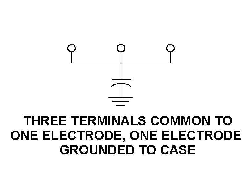 THREE TERMINALS COMMON TO ONE ELECTRODE, ONE ELECTRODE GROUNDED TO CASE style nsn 5910-01-365-9906