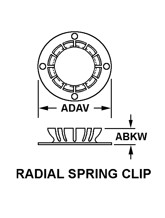 RADIAL SPRING CLIP style nsn 5961-00-493-5838