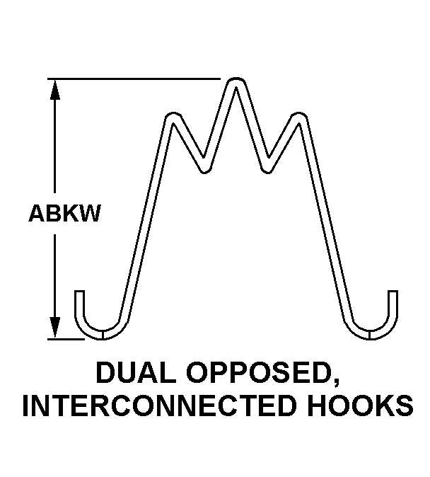 DUAL OPPOSED, INTERCONNECTED HOOKS style nsn 5935-01-005-0115