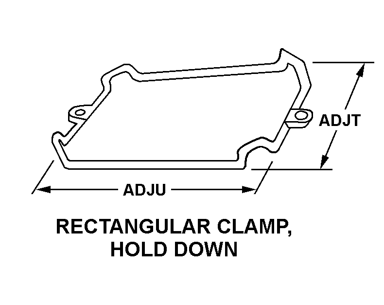 RECTANGULAR CLAMP, HOLD DOWN style nsn 5910-00-189-4684