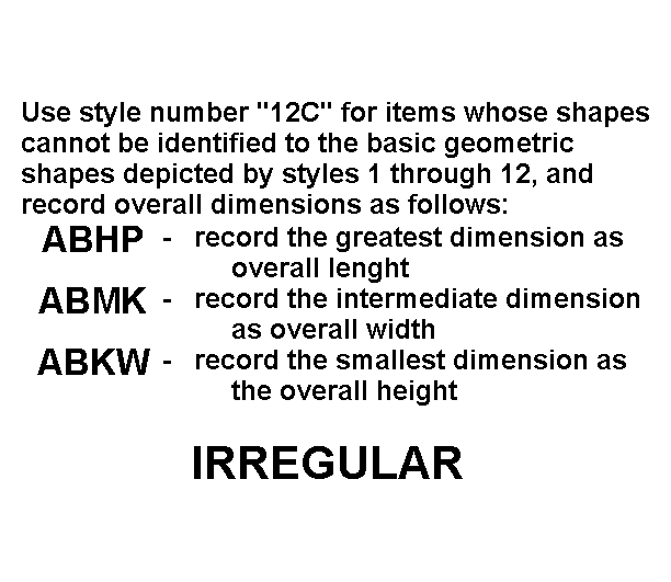 IRREGULAR style nsn 5945-01-186-4697