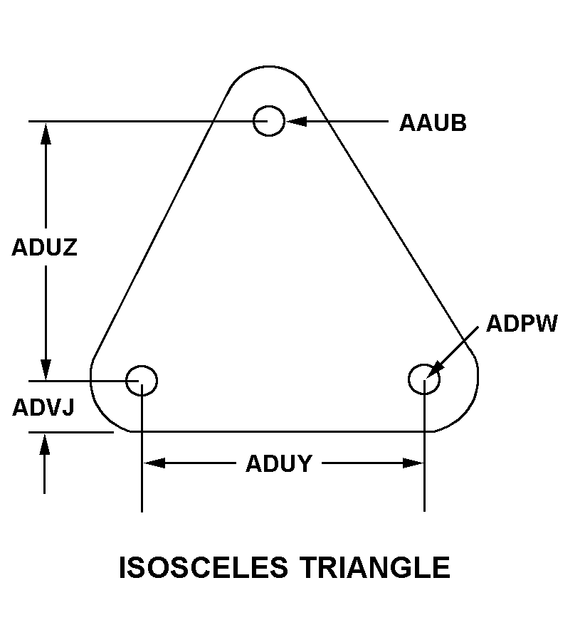 ISOSCELES TRIANGLE style nsn 5365-00-231-0288