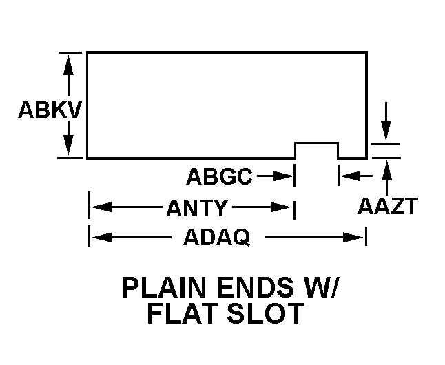 PLAIN ENDS W/FLAT SLOT style nsn 4130-00-353-6020