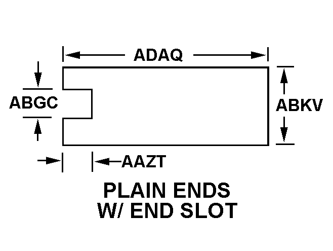 PLAIN ENDS W/END SLOT style nsn 4310-00-793-5050