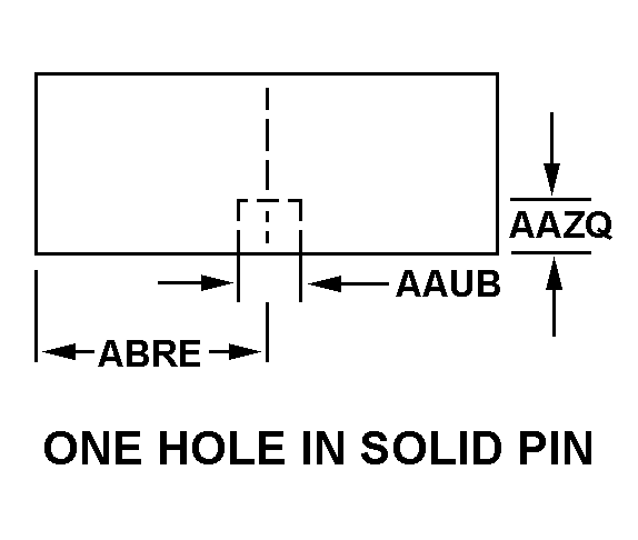 ONE HOLE IN SOLID PIN style nsn 4310-00-273-9986