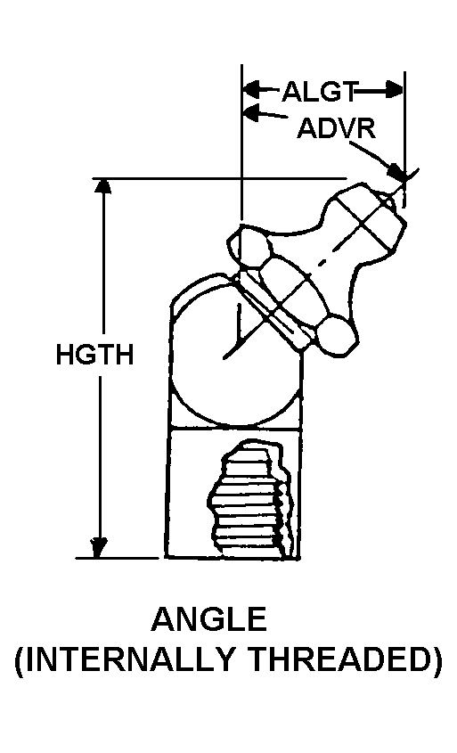 ANGLE (INTERNALLY THREADED) style nsn 4730-01-618-0931