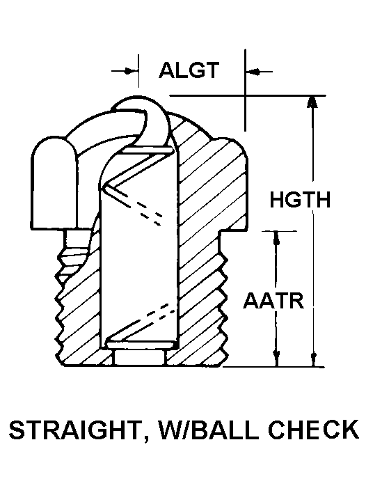 STRAIGHT, W/BALL CHECK style nsn 4730-00-202-8050